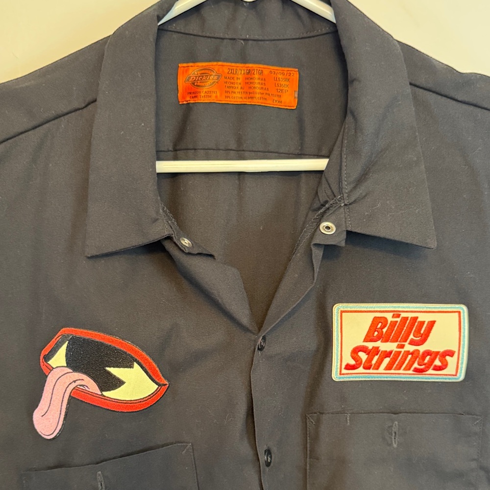 Billy Strings Tour Patch Dickies Black Button Up … - image 3